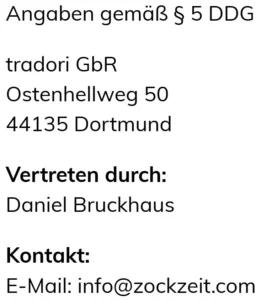 Impressum von zockzeit.com