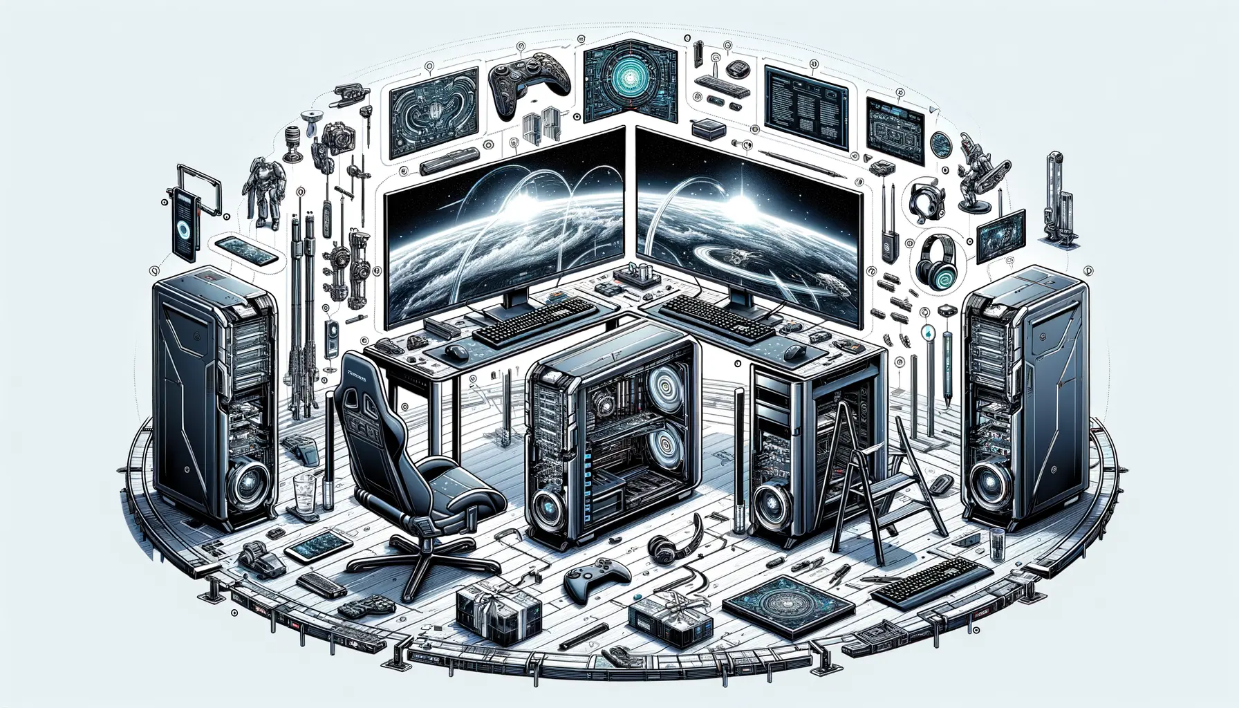 Gaming-Setup Aufbau Schritt für Schritt mit PC, Monitor und Zubehör im Jahr 2026