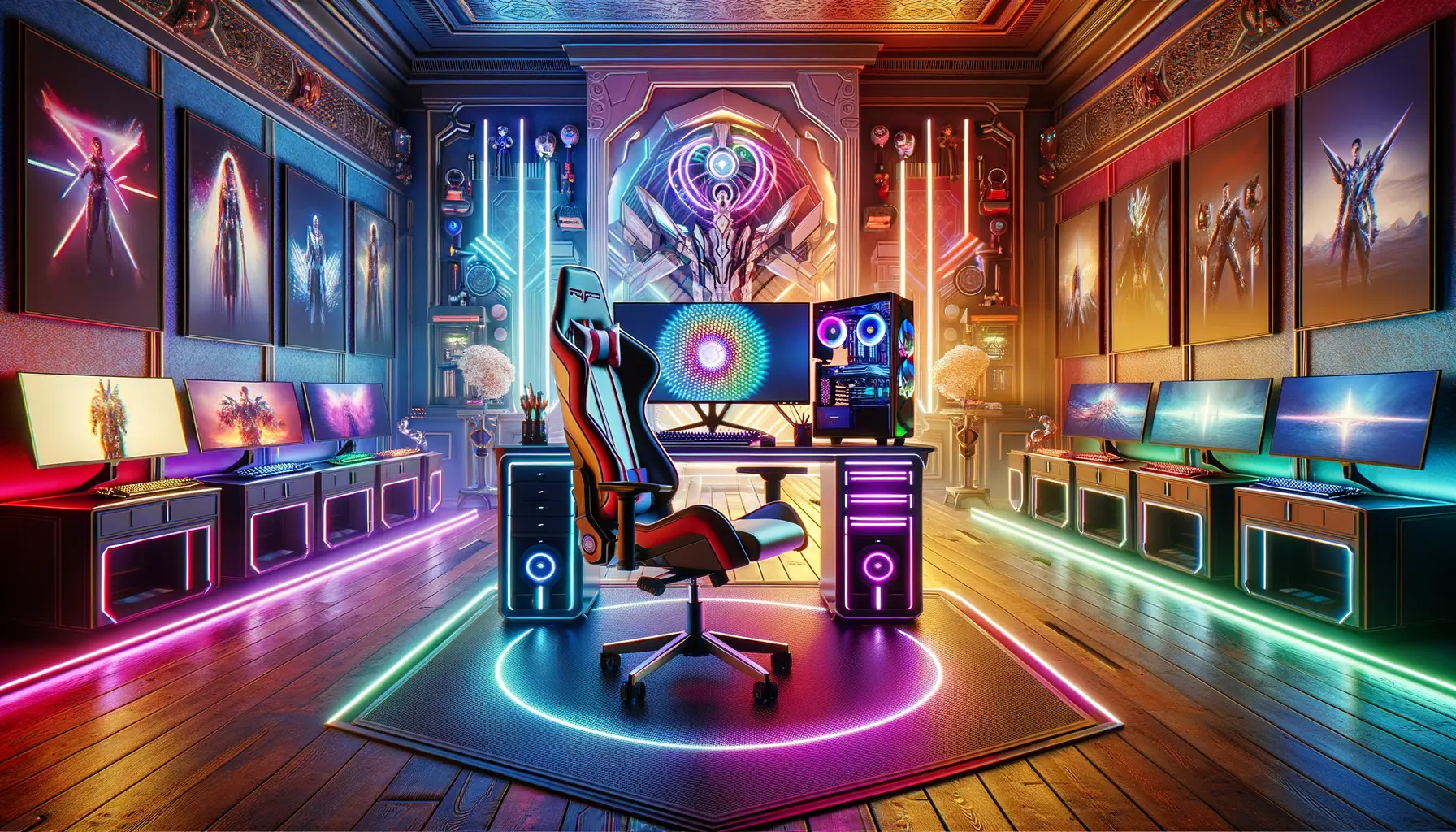 Modernes Gaming-Setup mit PC, Monitor und Zubehör im Jahr 2026