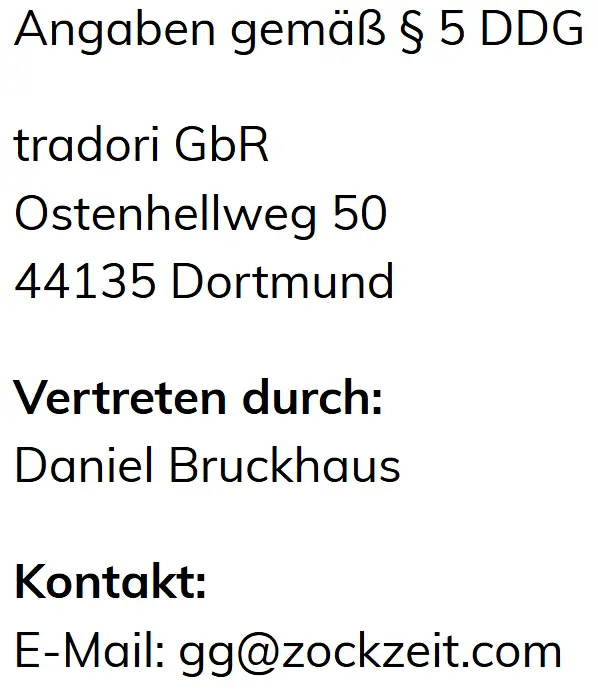 Impressum von zockzeit.com