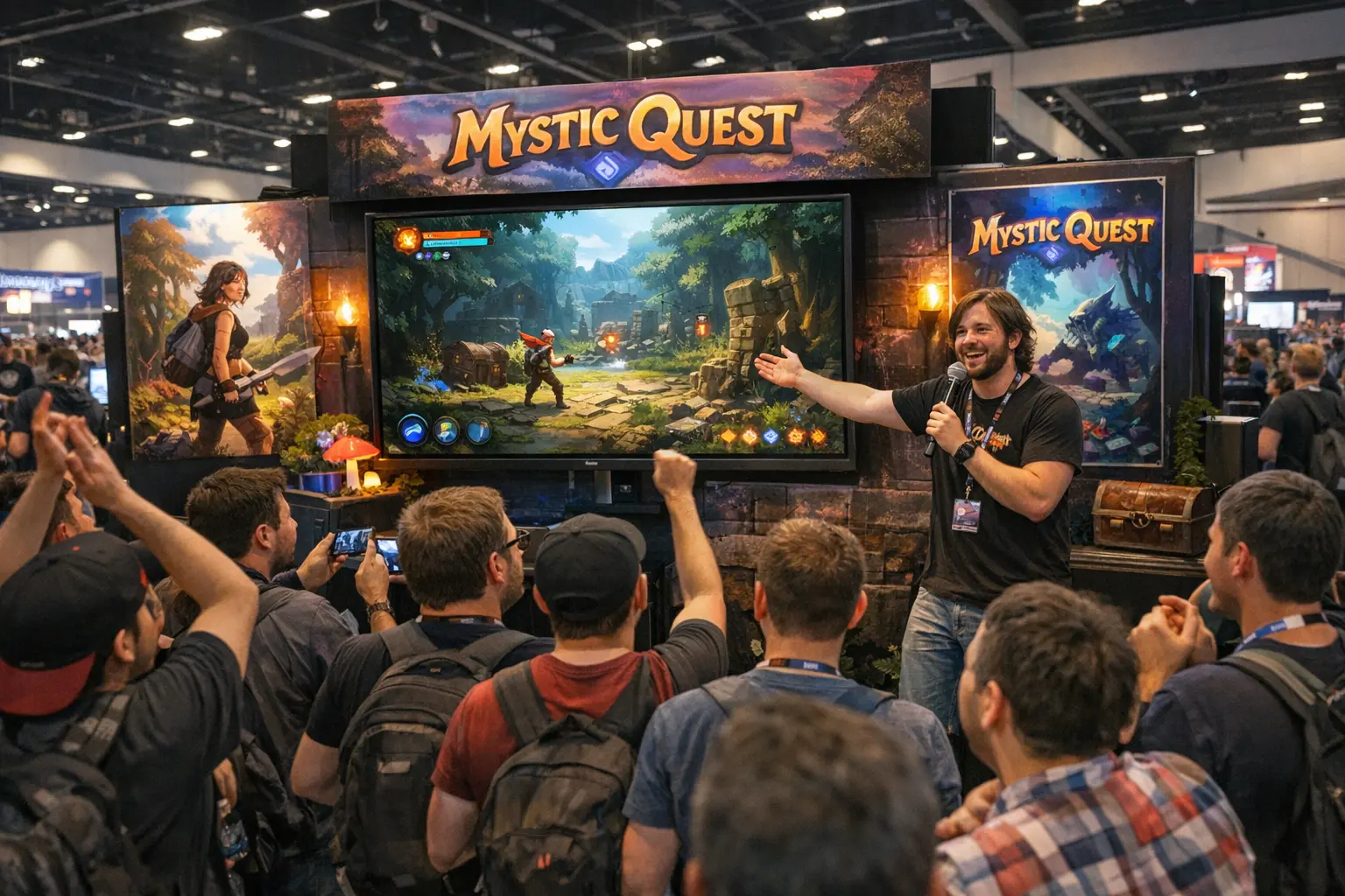 Indie-Entwickler präsentiert Spiel auf Gaming-Messe