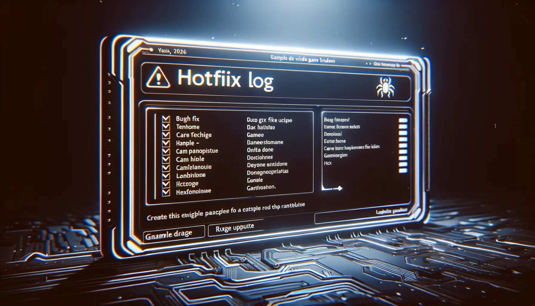 Hotfix-Log mit schnellen Fehlerbehebungen bei Spiele Updates 2026