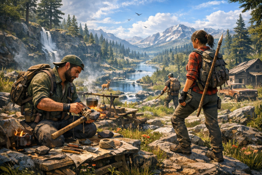 Survival-Spiele offene Welt und Crafting-System 2026