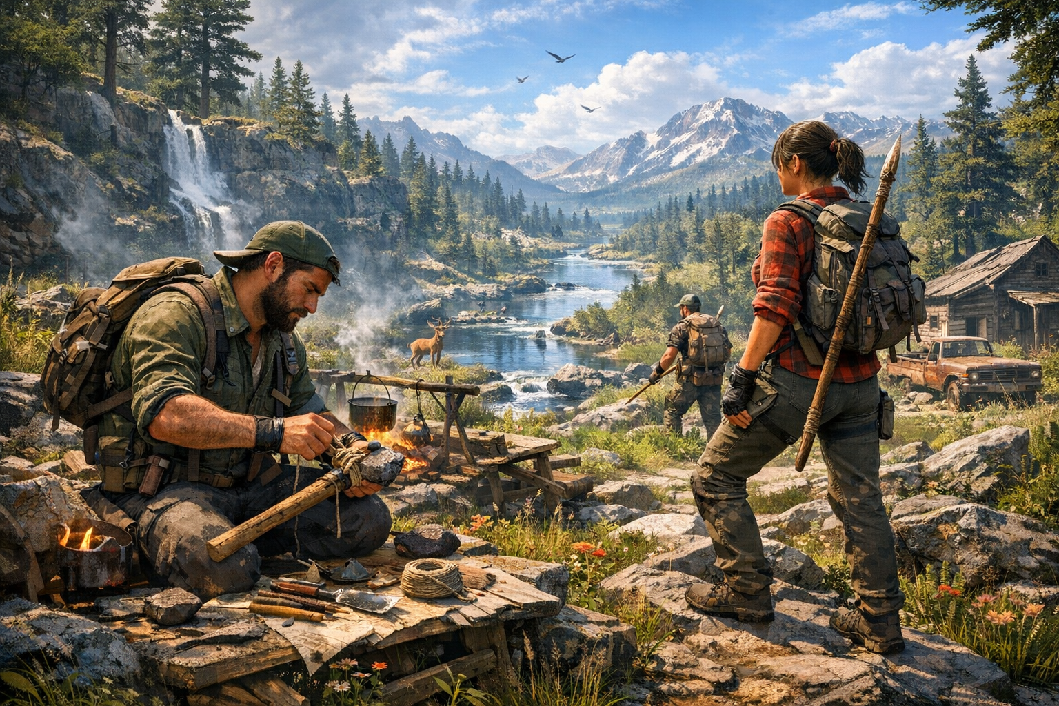 Survival-Spiele offene Welt und Crafting-System 2026